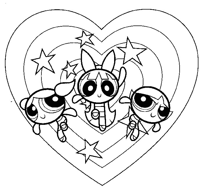 Plansa de colorat cu Fetele Powerpuff 12 4